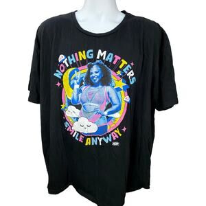 Wilow Nightingale T-Shirt Men’s 3XL Black Graphic Tee Rainbow Psychedelic